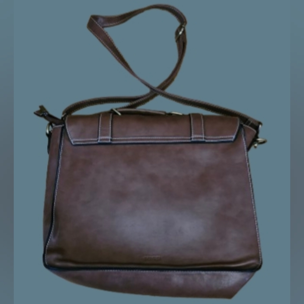 *NWOT ECOSUSI Brown Vegan Leather Backpack - Women’s Laptop Bag & Briefcase - Picture 3 of 5